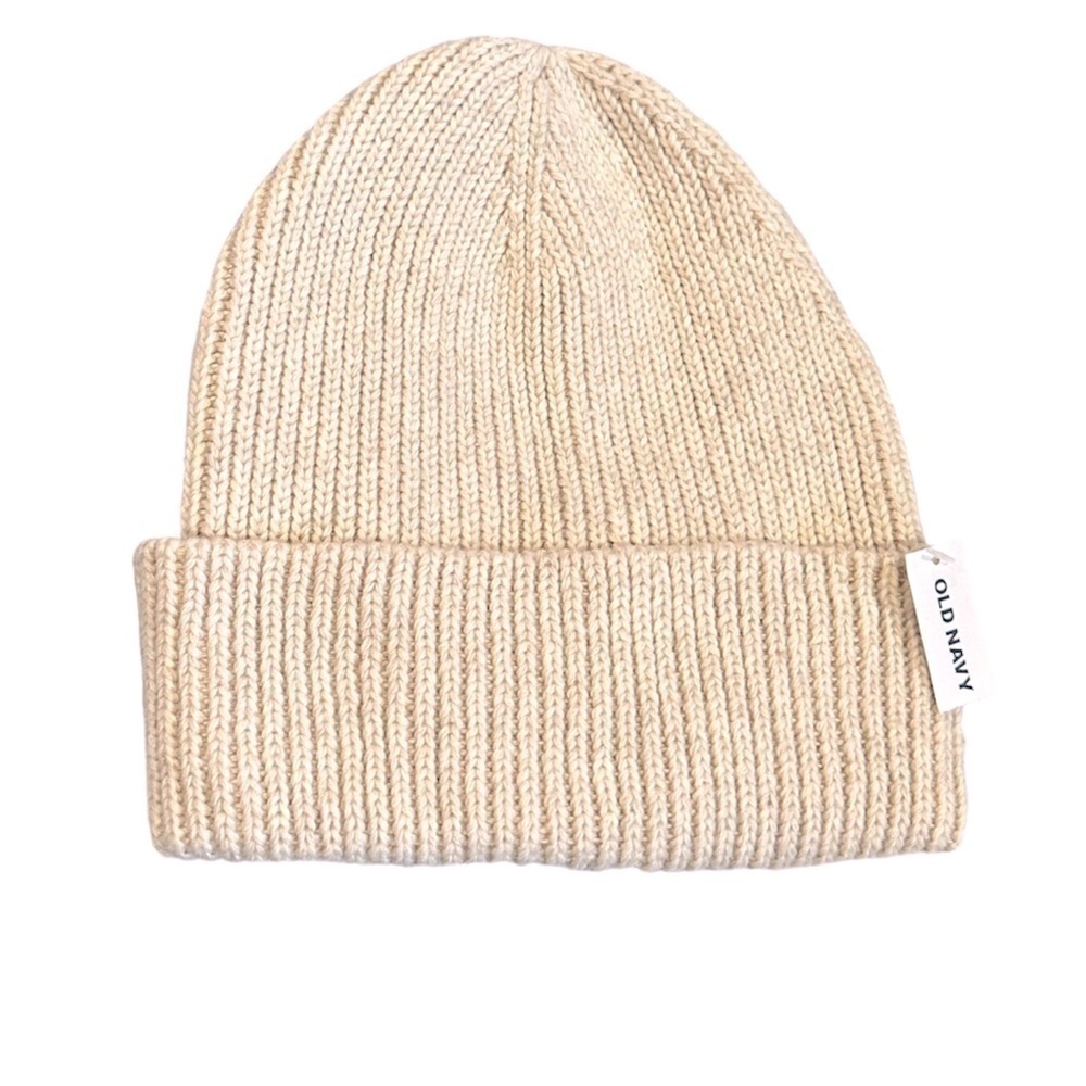 Old NAVY oatmeal rib knit beanie
